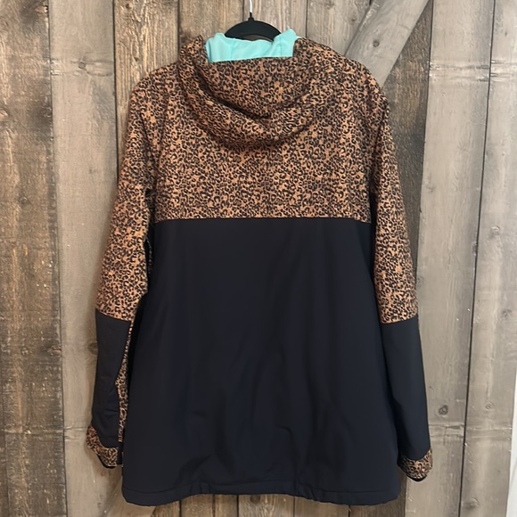 DC Cruiser Black & Leopard Print Snow Jacket Size XL - Picture 6 of 16